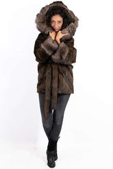 Women's exclusive alpaca coat Jasmine Brown